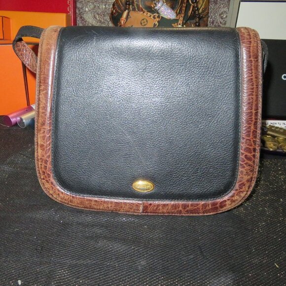 Bally Genuine Leather Designer Luxury Adjustable Crossbody Messenger Vintage Bag - Picture 1 of 14